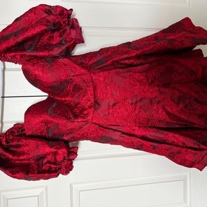 Size 18. Ava Gowns Mini Red Lace Puff Sleeve Dress.